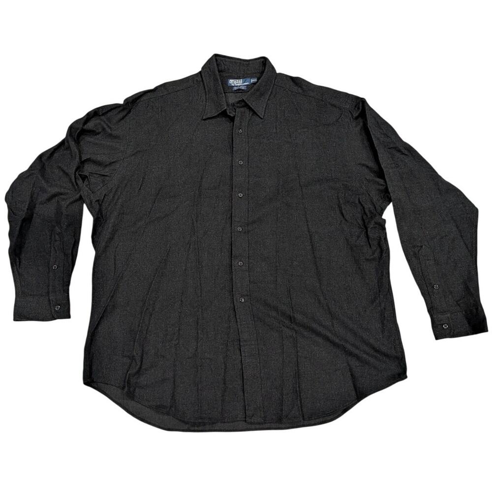 Polo Ralph Lauren Lowell Sport Flannel Shirt Mens XXL Black GUC